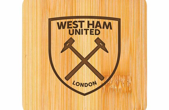 West Ham United FC Bamboo Coaster