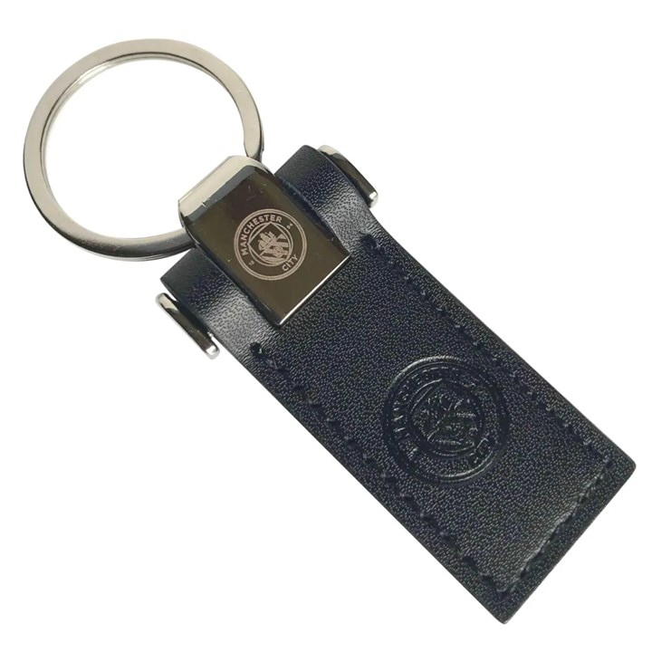 Manchester City FC Leather Keyring