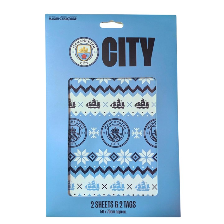 Manchester City FC Christmas Gift Wrap