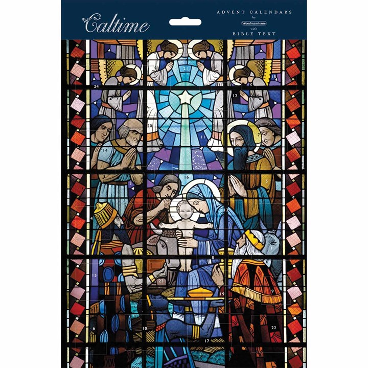 Stained Glass Nativity Traditional Advent Calendar