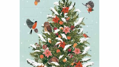 Frosted Pine Tree Portrait Traditional Advent Calendar