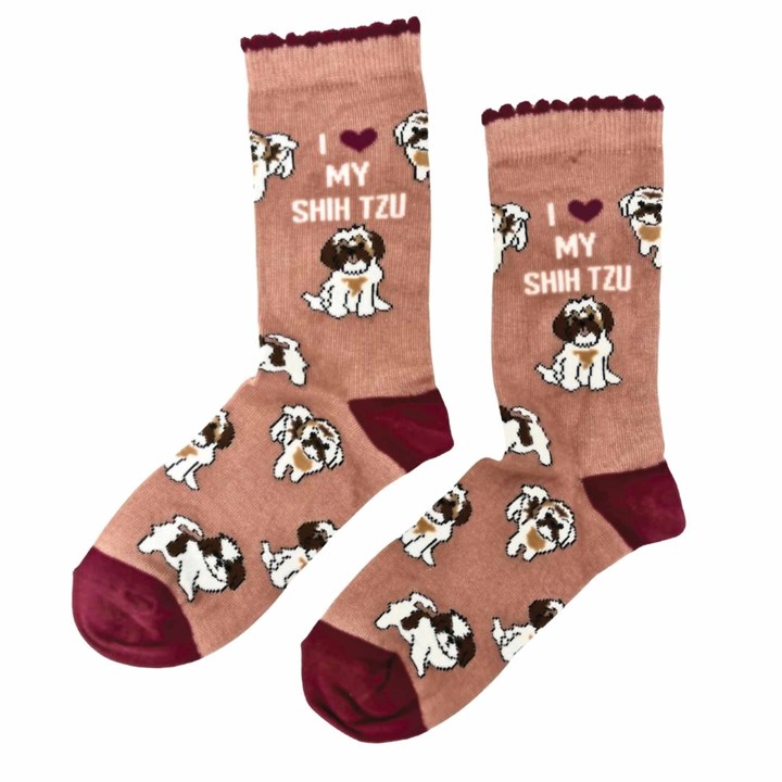 I Heart My Shih Tzu Socks – Size 4 – 8