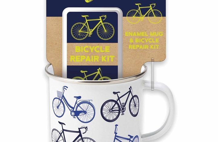 Bicycles Enamel Mug and Puncture Repair Kit