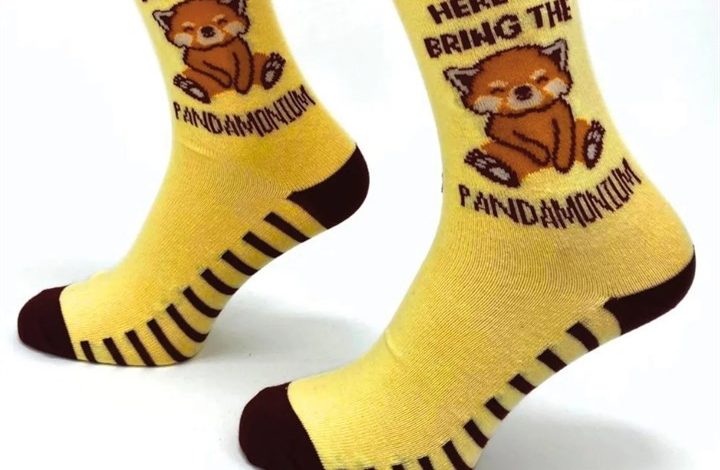 Here to Bring the Pandamonium Socks - Size 4 - 8
