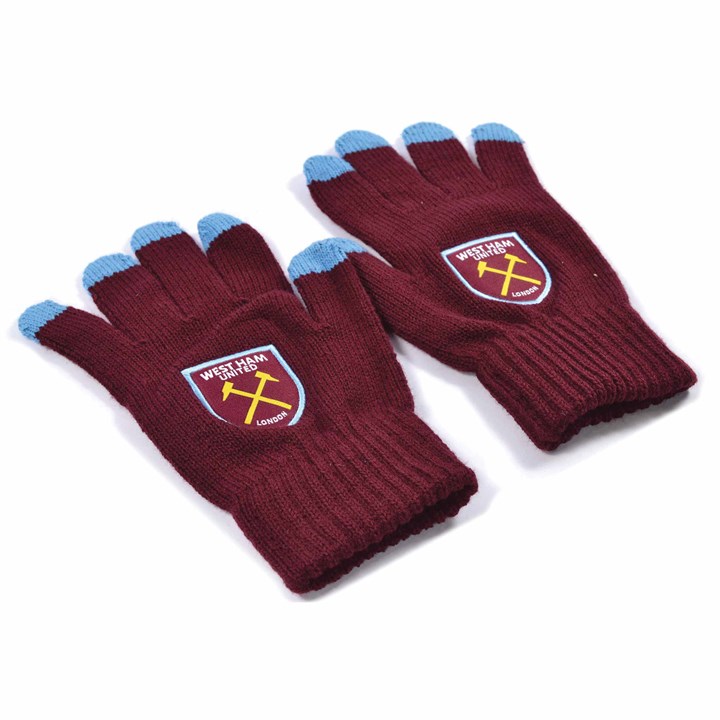 West Ham United FC Touch Knitted Gloves