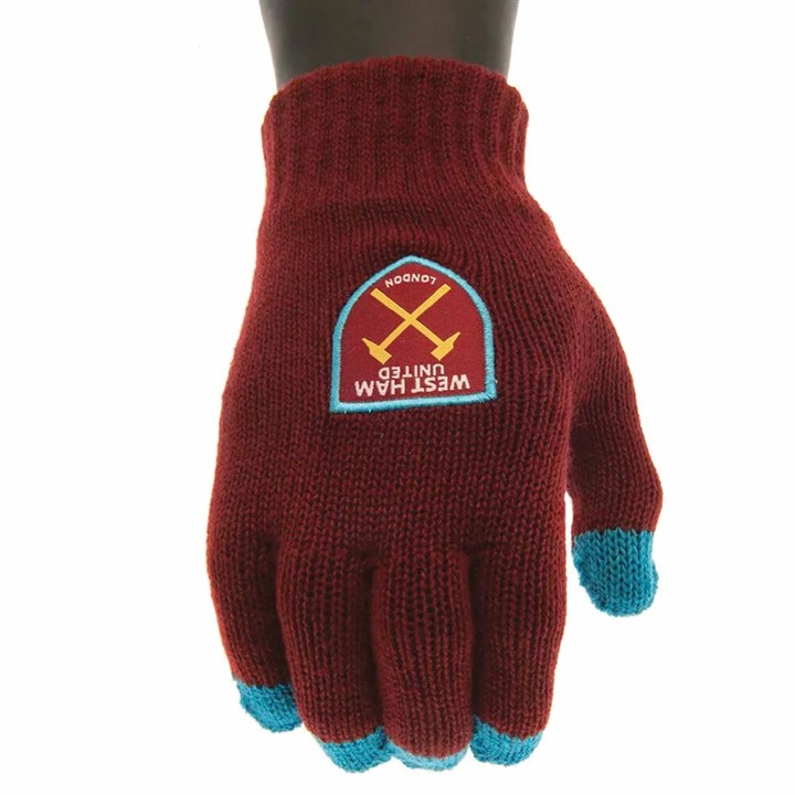 West Ham United FC Claret Touchscreen Gloves