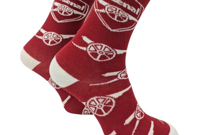 Arsenal FC Cannon Repeat Print Socks - Size 4 - 6