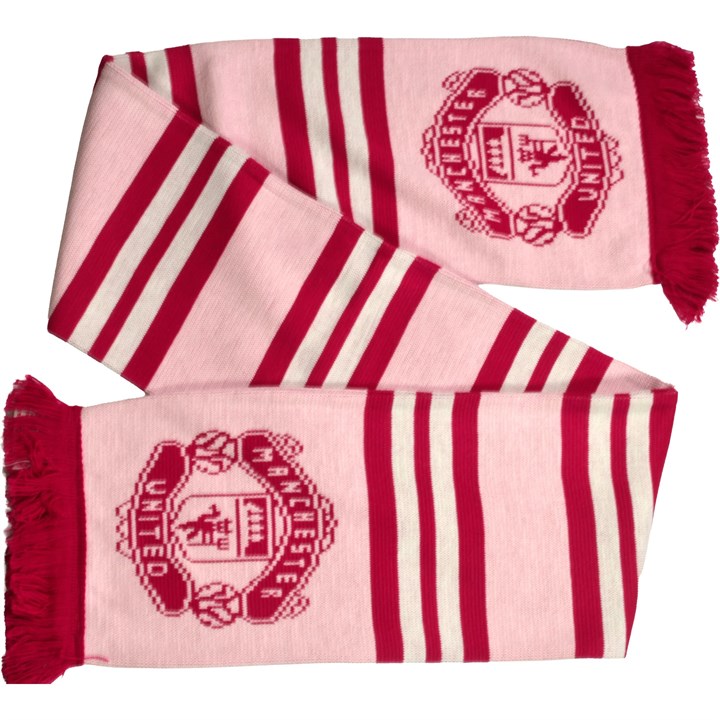 Manchester United FC Pink Stripe Scarf