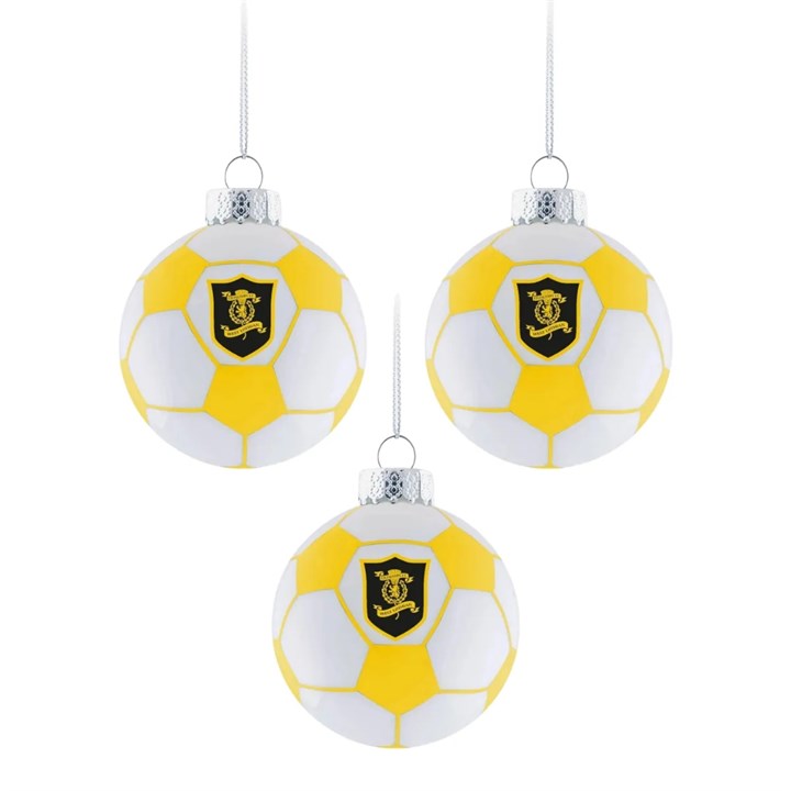 Livingston FC 3 Pack Football Ornament Set