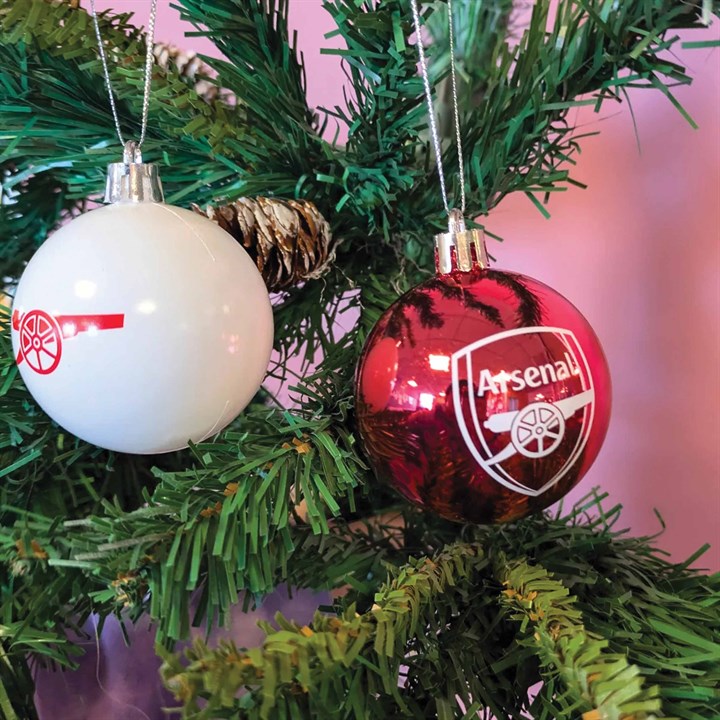 Arsenal FC 3 Pack Metallic Crest Ornaments