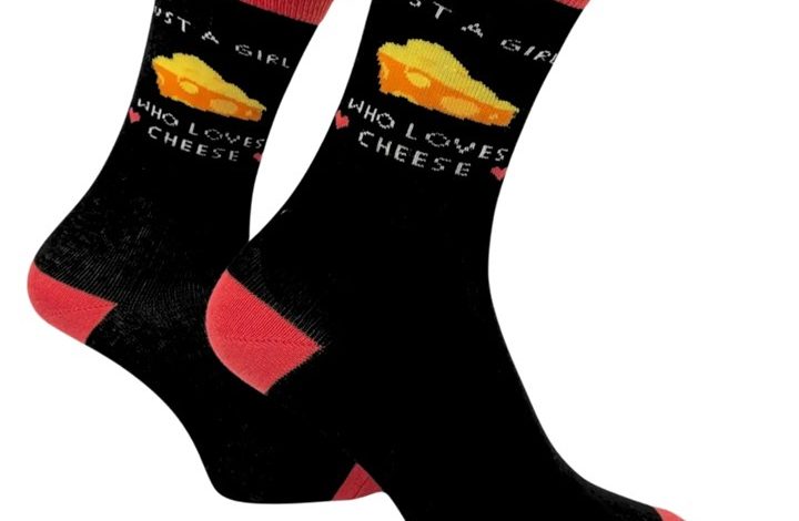 Just a Girl Who Loves Cheese Socks - Size 4 - 8