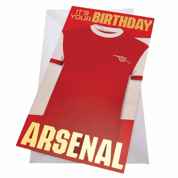 Arsenal FC Football Shirt Birthday Card