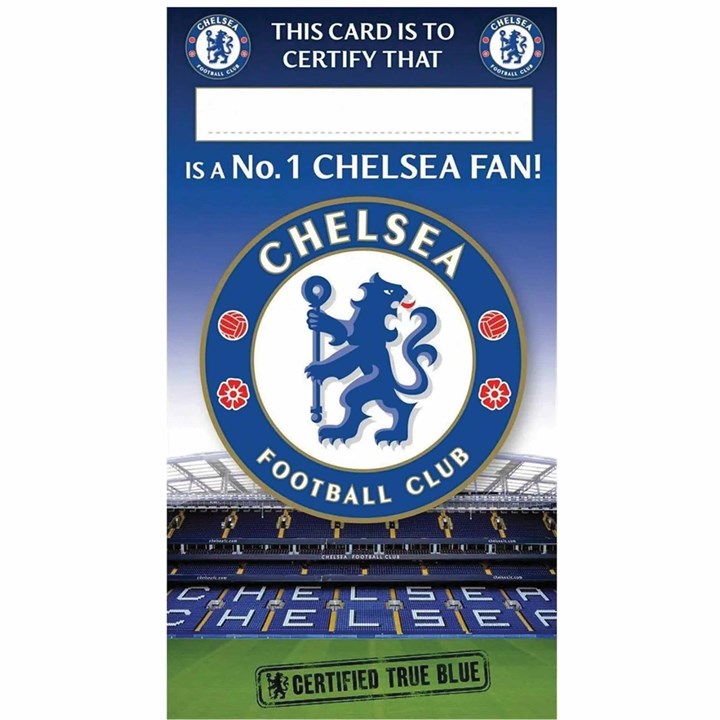 Chelsea FC Certificate Birthday Card