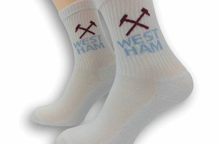 West Ham United FC 3 Pack Sports Socks - Size 4 - 6.5