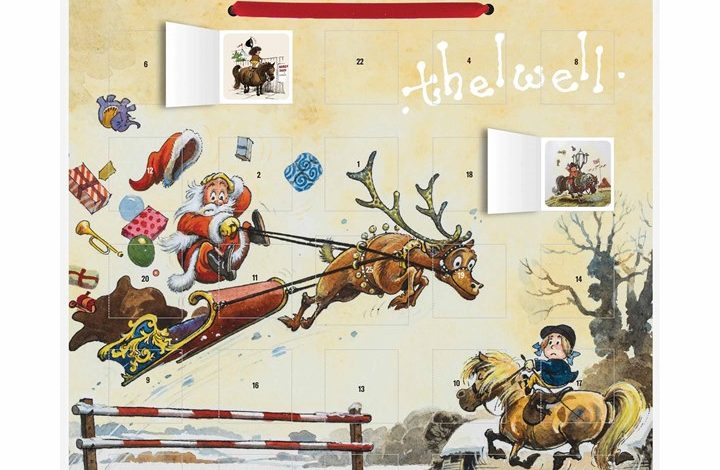 Thelwell Showjumping Santa Traditional Advent Calendar