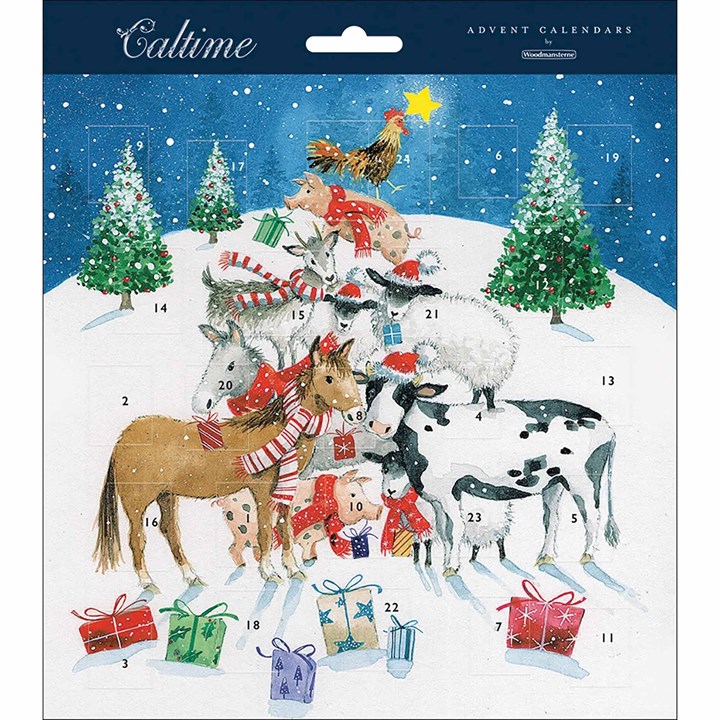 Festive Farmyard Animals Traditional Advent Calendar
