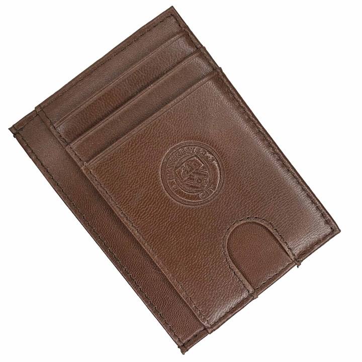 Manchester City FC Brown Leather Card Holder