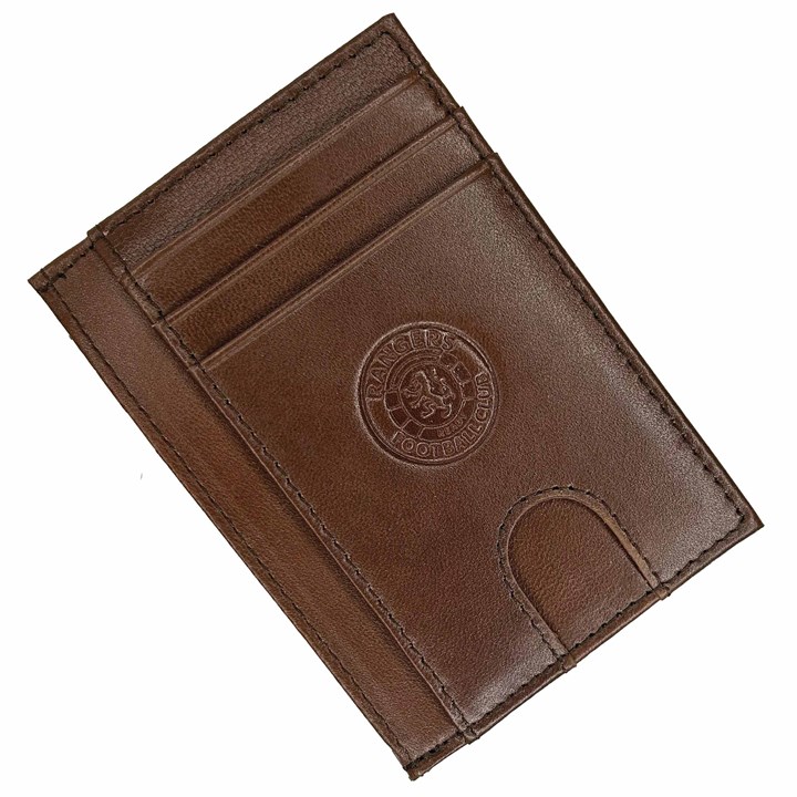 Rangers FC Brown Leather Card Holder