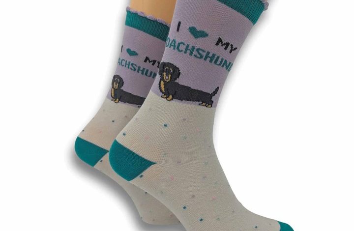 I Heart My Dachshund Socks - Size 4 - 8