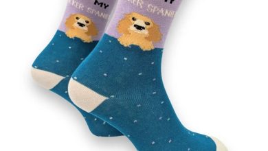 I Heart My Cocker Spaniel Socks - Size 4 - 8