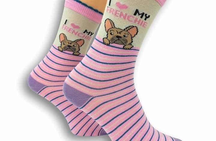 I Heart My Frenchie Socks - Size 4 - 8