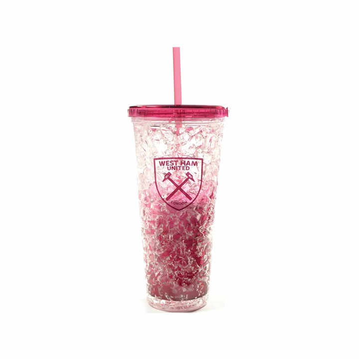 West Ham United FC Freezer Cup with Straw