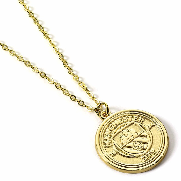 Manchester City FC Gold Tone Crest Necklace
