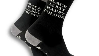 Black is my Happy Colour Socks - Size 4 - 8