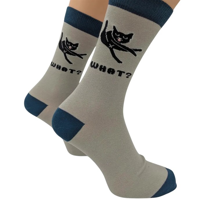 What? Cleaning Cat Socks – Size 7 – 11