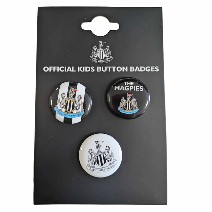 Newcastle United FC 3 Piece Button Badge Set