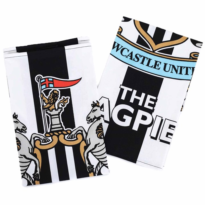 Newcastle United FC 2 Pack Crest Tea Towels