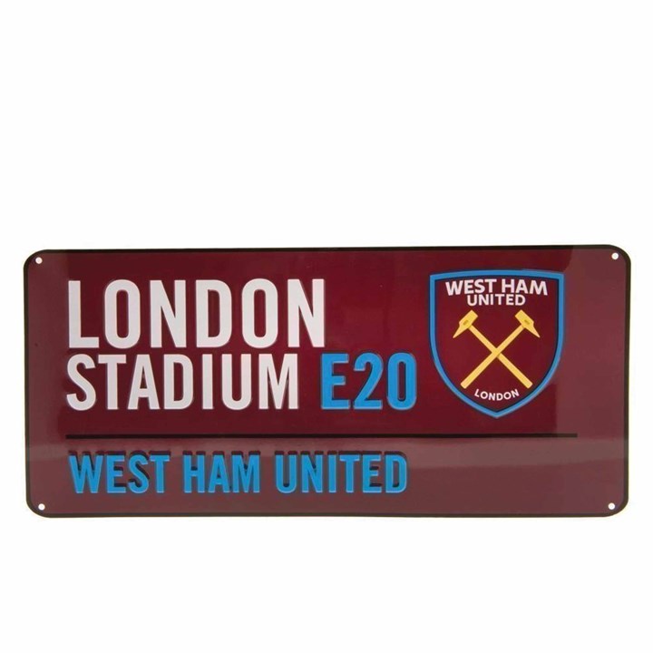 West Ham United FC Claret Street Sign