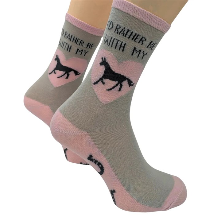 I’d Rather Be with My Horse Socks – Size 4 – 8