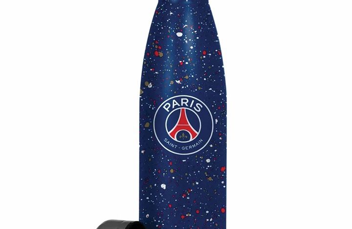 Paris Saint-Germain FC Paint Splatter Water Bottle