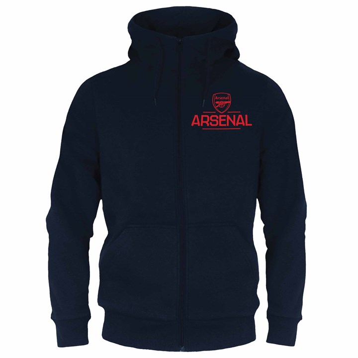 Arsenal FC Adult Navy Zip Hoodie Extra Large