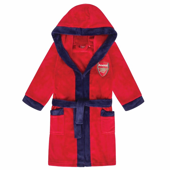 Arsenal FC Kids Red Hooded Dressing Gown 5 – 6 Years