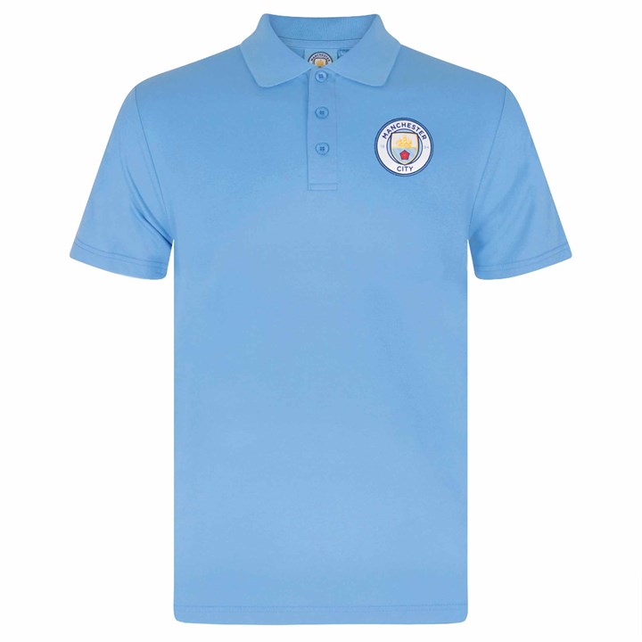 Manchester City FC Adult Sky Blue Polo Shirt