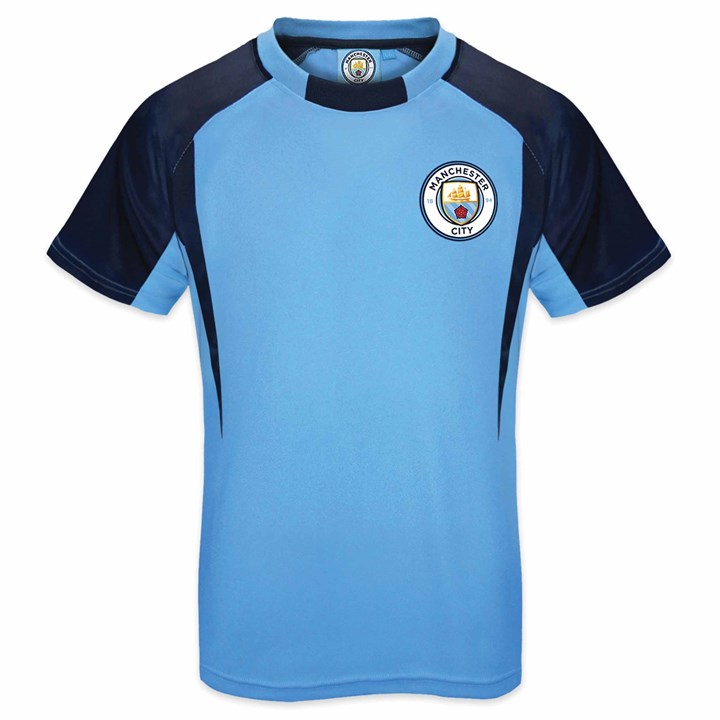 Manchester City FC Kids Blue Crest T-Shirt 8 – 9 Years