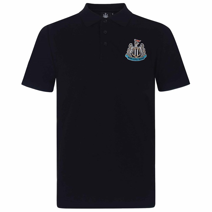 Newcastle United FC Adult Black Polo Shirt Extra Large