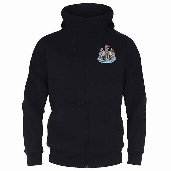 Newcastle United FC Adult Black Zip Hoodie L