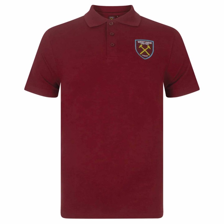West Ham United FC Adult Claret Polo Shirt