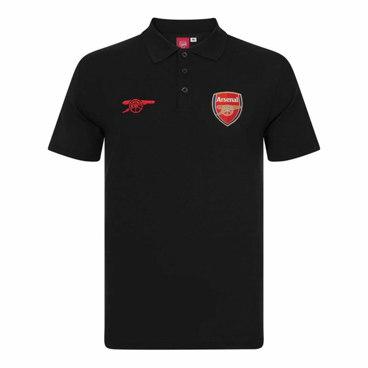 Arsenal FC Adult Black Polo Shirt XXL
