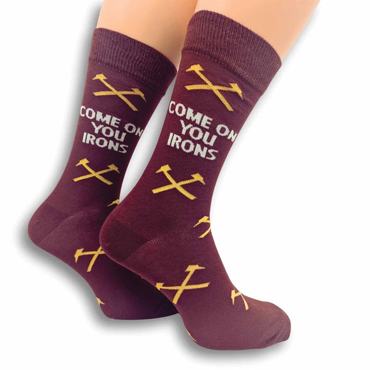 West Ham United FC Come On You Irons Socks – Size 7 – 11