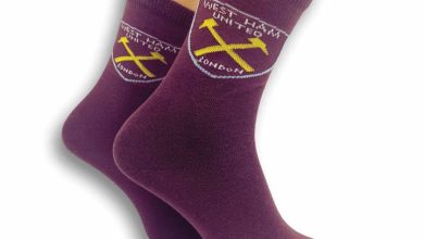 West Ham United FC Claret Crest Socks - Size 4 - 6