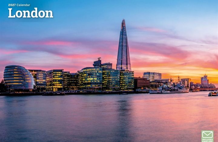 London A4 Calendar 2027