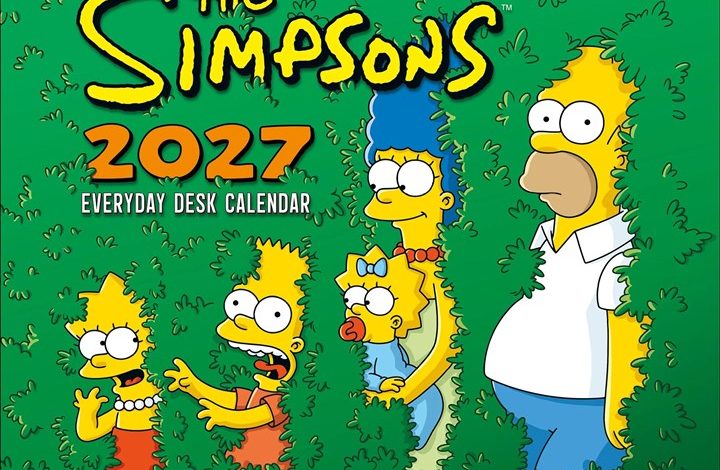 The Simpsons Desk Calendar 2027