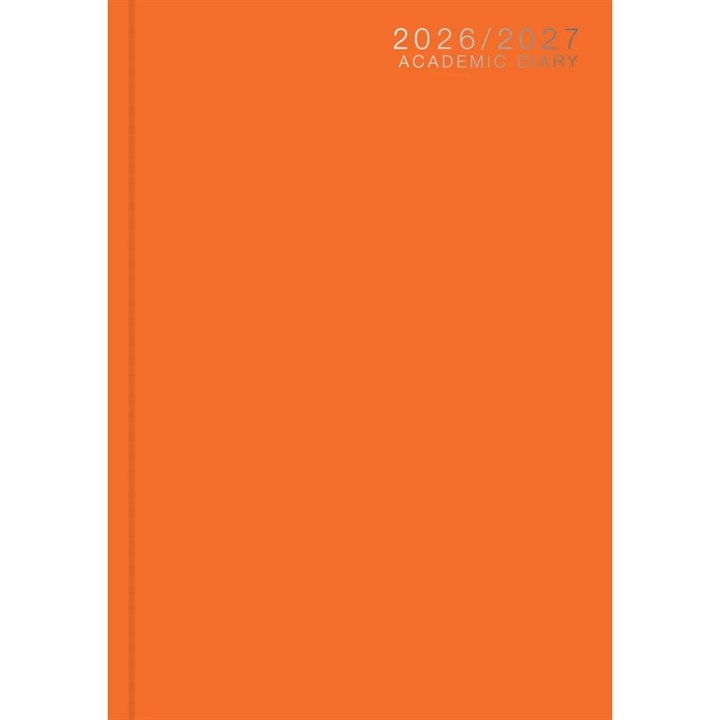 Orange Classic Academic Day To View A4 Diary 2026 – 2027