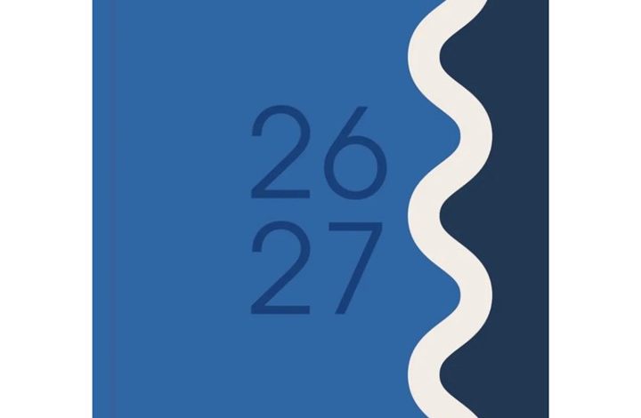 Blue Vibrant Academic Day To View A5 Diary 2026 - 2027