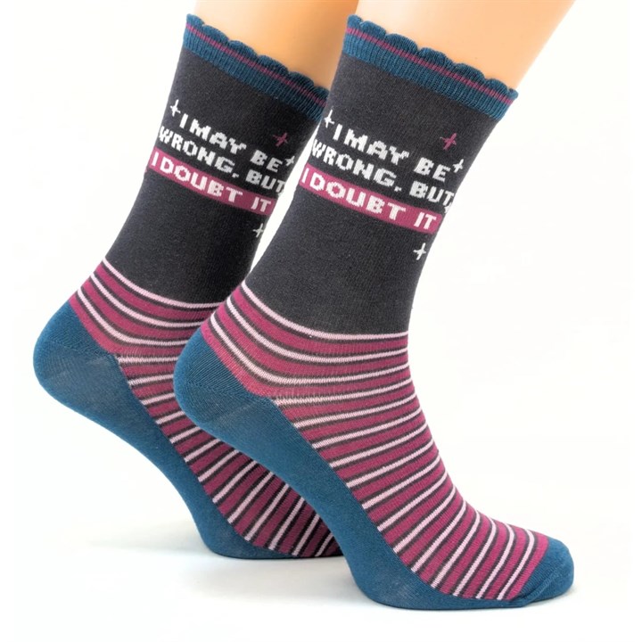 I May Be Wrong But I Doubt It Socks – Size 4 – 8