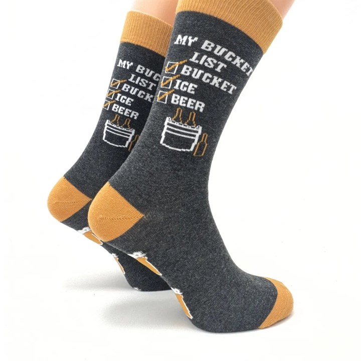 Beer Bucket List Socks – Size 7 – 11